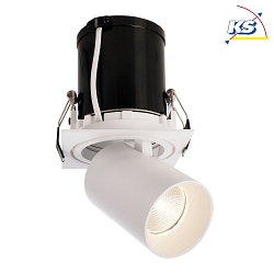 Deko-Light LED Ceiling recessed luminaire RIGEL MINI SQUARE SINGLE, 11W 3000K 700lm 35, dimmable, white matt