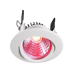 Deko-Light LED Loftindbygningslampe COB LED 68 RGBW, 24V DC, 8.5W RGB+WW 500lm 50�, sp�nding konstant, d�mpbar, hvid