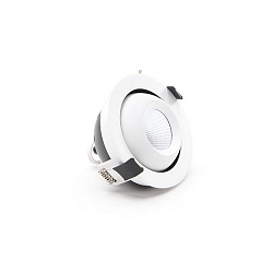 LED Loftindbygningslampe BELLATRIX, str�m konstant, 18V DC, 500mA, 9W 3000K 760lm 40�, CRi > 90, drejelig, hvid