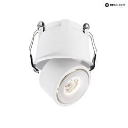 Recessed LED ceiling luminaire UNI II MINI, 18-19V DC, current constant, 9W 3000K 670lm 33, dimmable, white