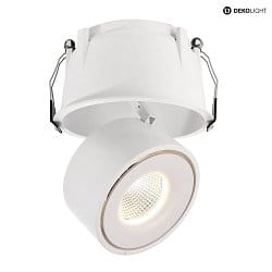 Recessed LED ceiling luminaire UNI II MAX, 34-35V DC, current constant, 24W 3000K 2150lm 33, dimmable, white