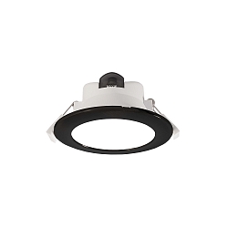 Indbygnings loftlampe ACRUX 90 CCT Switch, med dekorativ ring IP20, sort, hvid d�mpbar