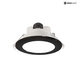 Indbygnings loftlampe ACRUX 120 CCT Switch, med dekorativ ring IP20, sort, hvid dmpbar
