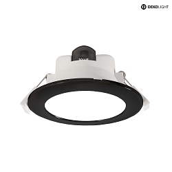Indbygnings loftlampe ACRUX 145 CCT Switch, med dekorativ ring IP20, sort, hvid dmpbar