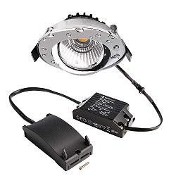 recessed spotlight DIONE IP44 DIM 840 swivelling, wired through IP44, chrome dimmable