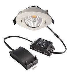 recessed spotlight DIONE IP44 DTW 930-918 swivelling, Dim-To-Warm, wired through IP44, white dimmable