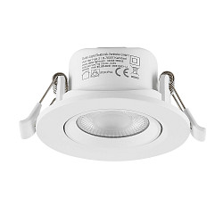 recessed spotlight SURTUR TILT 68 CCT swivelling, CCT Switch IP20/IP44, white dimmable
