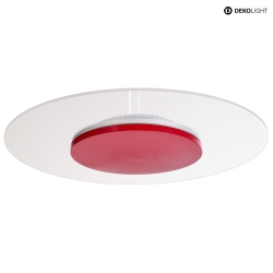LED Ceiling luminaire ZANIAH 42, 24W, 3000K, IP20, dimmable, red