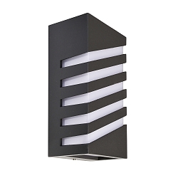 Udendørs wall luminaire GRUMIUM SQUARE CCT II firkantet, CCT Switch, omskiftelig IP54, mørkegrå 