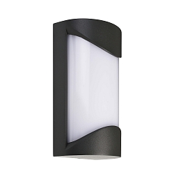 Udendørs wall luminaire GRUMIUM ROUND I rund, omskiftelig IP54, mørkegrå, satin, hvid 