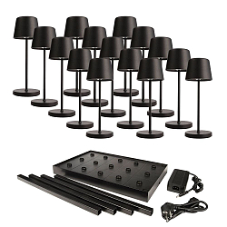 Batteri bordlampe CANIS MINI GASTRO 15 stk. IP65, sort d�mpbar