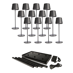 Batteri bordlampe CANIS GASTRO L s�t med 2 IP65, beige d�mpbar