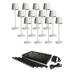 Batteri bordlampe CANIS GASTRO L s�t med 2 IP65, hvid d�mpbar