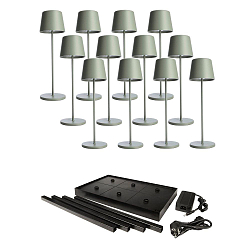 Batteri bordlampe CANIS GASTRO L s�t med 2 IP65, gr�n d�mpbar