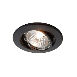 Loftmonteringsring 68er, sp�nding konstant, 12V AC / DC, GU5.3 / MR16, 50W, drejelig, sort mat