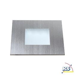LED in-ground luminaire floor LED Quadro Point, voltage constant, symmetrical, 12V DC, 0.6W, Brushed stainless steel