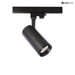 3-phase spot LUCEA 20 IP20, black, transparent dimmable