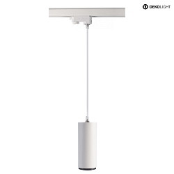 3-phase spot LUCEA 10 IP20, transparent, traffic white dimmable
