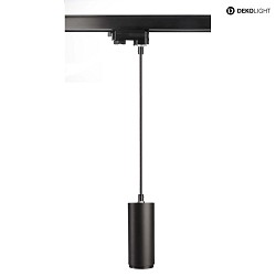 3-phase spot LUCEA 10 IP20, transparent, deep black dimmable