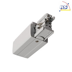 Accessories for 3-Phase track system D LINE - electrical Feed-In left, 220-240V AC/50-60Hz, gray