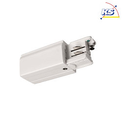 Accessories for 3-Phase track system D LINE - electrical Feed-In right, 220-240V AC/50-60Hz, white