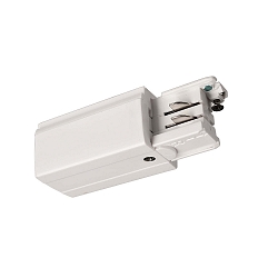 Tilbeh�r til 3-Faset skinnesystem D LINE - elektrisk feeder h�jre, 220-240V AC / 50-60Hz, hvid