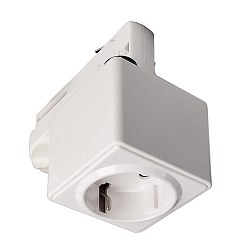Tilbeh�r til 3-Faset skinnesystem D LINE - Stikadapter, 220-240V AC / 50-60Hz, 6A, hvid