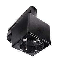 Tilbeh�r til 3-Faset skinnesystem D LINE - Stikadapter, 220-240V AC / 50-60Hz, 6A, sort