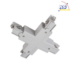Accessories for 3-Phase track system D LINE - X-coupler left-left-right-right, 220-240V AC/50-60Hz, gray