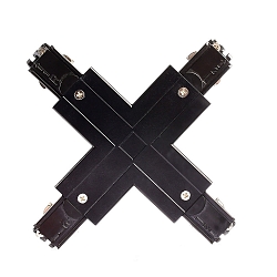 Tilbeh�r til 3-Faset skinnesystem D LINE - X-samlestykke venstre-venstre-h�jre-h�jre, 220-240V AC / 50-60Hz, sort