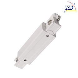 Accessories for 3-Phase track system D LINE - electrical straight coupler with Feed-in option left-right, white