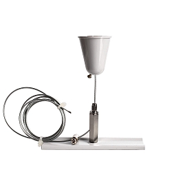 Tilbeh�r til 3-Faset skinnesystem D LINE - Wire oph�ngningsbeslag med Loftroset, justerbar, maks. 150cm, hvid