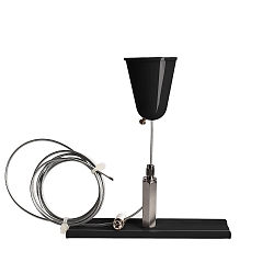 Tilbeh�r til 3-Faset skinnesystem D LINE - Wire oph�ngningsbeslag med Loftroset, justerbar, maks. 150cm, sort