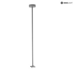 Ceiling suspension for 3-phase luminaire D LINE, rigid, 635 mm, silver