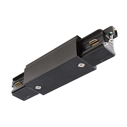 1-faset langsg�ende stik D ONE med mulighed for indf�dning, venstre-h�jre, sort