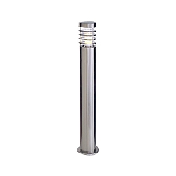 Standerlampe Estada Udendørslampe, 220-240V AC / 50-60Hz, E27, 11W, IP44, rustfrit stål, glas klar