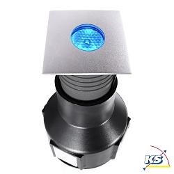 LED Gulvindbygningslampe Easy Square II RGB Udendørsspot, 24V, 2W, rustfrit stål, 20°, IP67