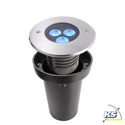 LED in-ground luminaire III RGB outdoor spot, 24V DC, 6W, 30, stainless steel, silver