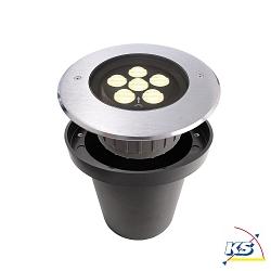 LED Floor recessed luminaire HP VII Outdoor spot, 220-240V, 10W, 35/45, IP67, 3000K, stainless steel silver, warm white