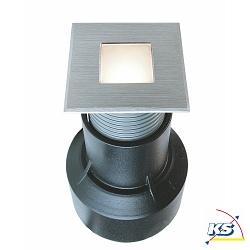 LED in-ground luminaire Basic square II WW outdoor spot, 24V DC, 0.4W, stainless steel, 120, IP67, 3000K