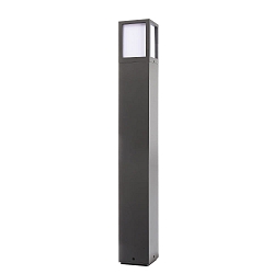 P�lelampe FACADO II 650MM OPAL firkantet E27 IP65, m�rkegr�, mat d�mpbar