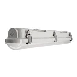 Fugtt�t armatur TRI PROOF BASIC 61CM / 10W 840 ON-OFF slagfast, omskiftelig IP65, lysegr� 
