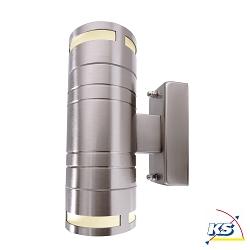 Wall luminaire ZILLY II UP&DOWN, 35W, 2x GU10, 220-240V, IP44, stainless steel, silver