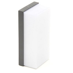 Udend�rs LED V�glampe GRUMIUM FIRKANTET CCT, IP54, 10W 3000 / 4000K 530lm 138�, st�bt aluminium, m�rkegr�