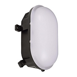 Fugtt�t armatur SOTANO IP54 oval, CCT Switch, slagfast, omskiftelig, multipower IP54, sort 