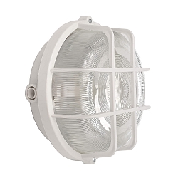 V�g- og Loftlampe SOTANO RETRO rund E27 IP44, hvid d�mpbar