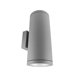 Fasadespot SHORELINE PRO ROUND 140 UP&DOWN 2-flammer, rund, CCT Switch IP65, lysegr� d�mpbar