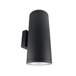 Fasadespot SHORELINE PRO ROUND 140 UP&DOWN 2-flammer, rund, CCT Switch IP65, m�rkegr� d�mpbar