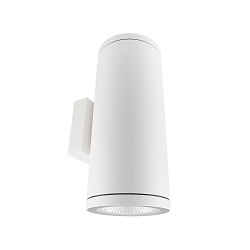 Fasadespot SHORELINE PRO ROUND 140 UP&DOWN 2-flammer, rund, CCT Switch IP65, hvid d�mpbar