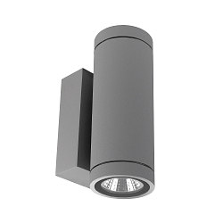 Fasadespot SHORELINE PRO ROUND 68 UP&DOWN 2-flammer, rund, CCT Switch IP65, lysegr� d�mpbar